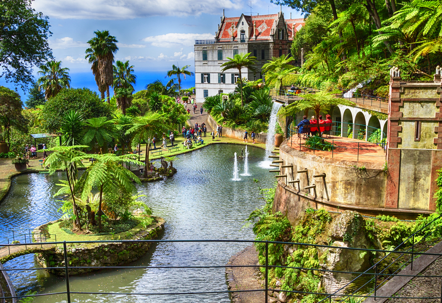 Der tropische Garten Monte Palace in Funchal lohnt sich für einen Ausflug. 