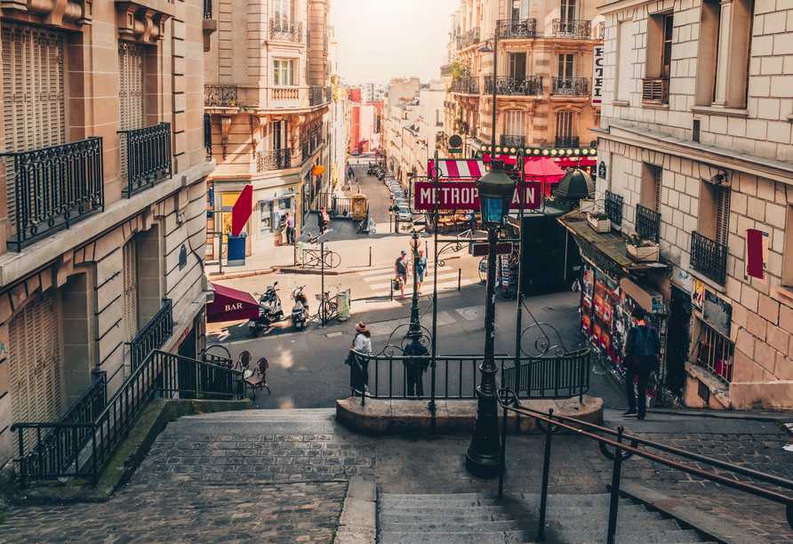 Das berühmte Viertel Montmartre lässt sich zu Fuß wunderbar erkunden.
