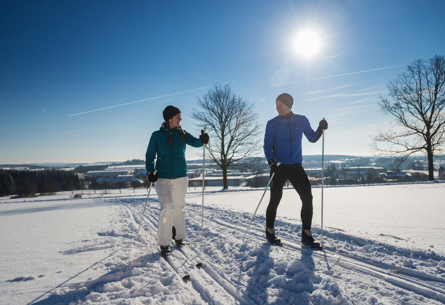 Aktivurlauber freuen sich auf Skispaß in der Umgebung.