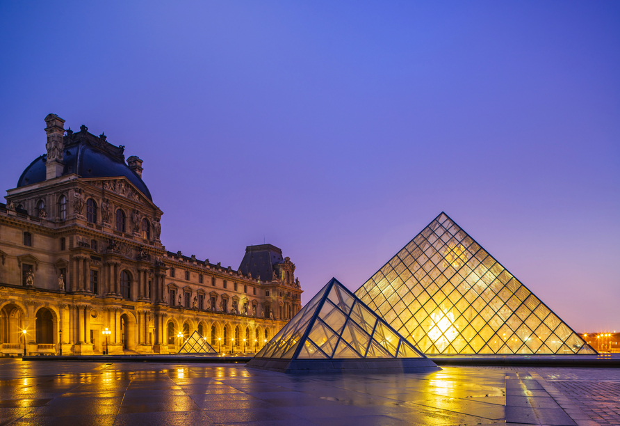 Im Pariser Louvre können Sie weltbekannte Gemälde wie Leonardo da Vincis Mona Lisa bestaunen. 