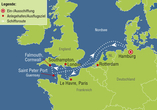 Ihre Reiseroute mit der MSC Euribia.