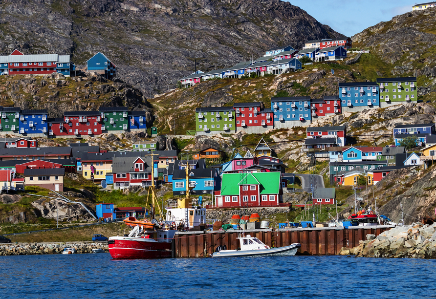 Natürlicher Hafen in Qaqortoq von Südgrönland