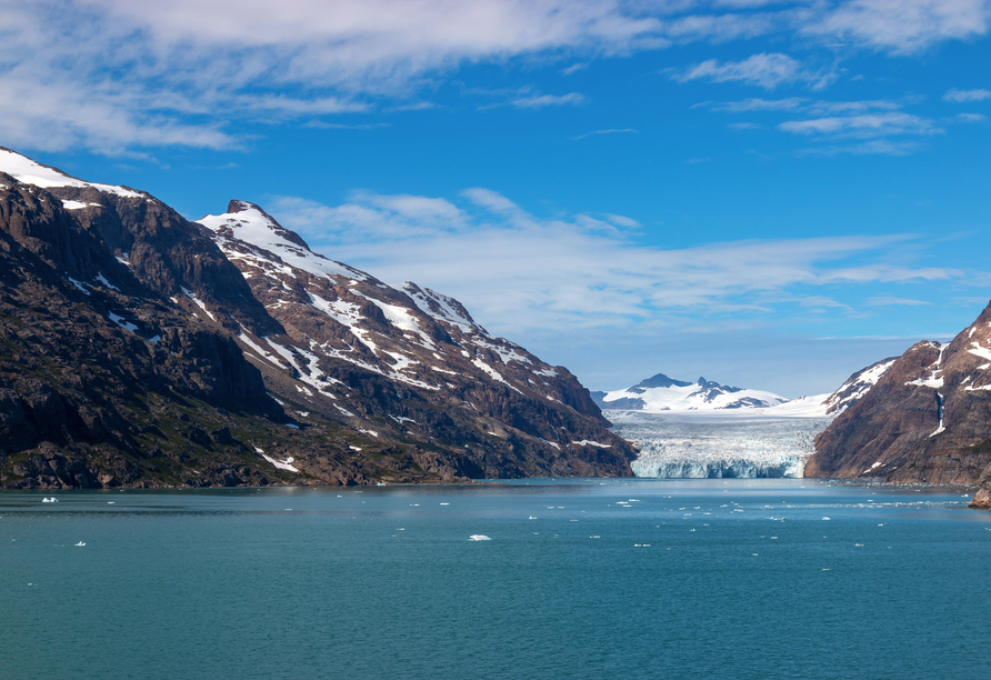 Erleben Sie die faszinierende Gletscherlandschaft in Prins Christian Sund.
