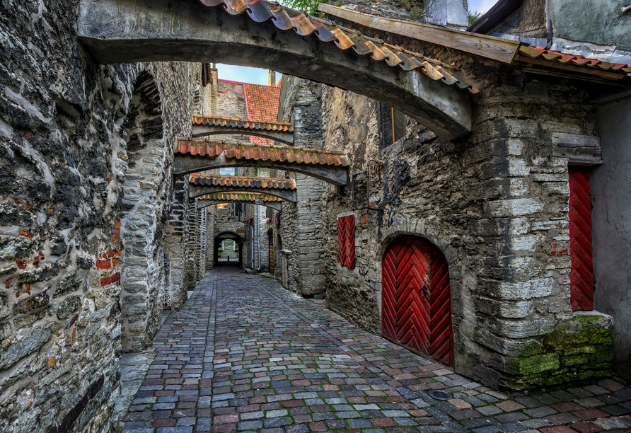 Die St. Katharinenpassage in Tallinn versetzt Sie in das Mittelalter.