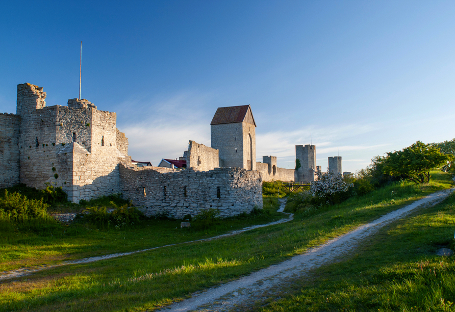 Die historische Stadtmauer von Visby auf Gotland