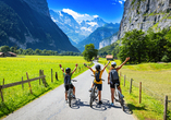 Radeln Sie mit Ihren Liebsten durch die wunderbarsten Orte der Schweiz.