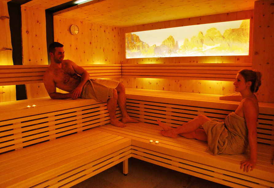 Lassen Sie die Seele in der Sauna baumeln...