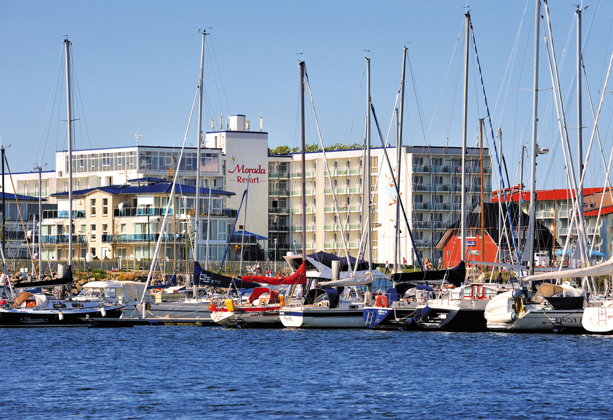 Das Morada Resort Kühlungsborn liegt in direkter Nähe des Yachthafens.