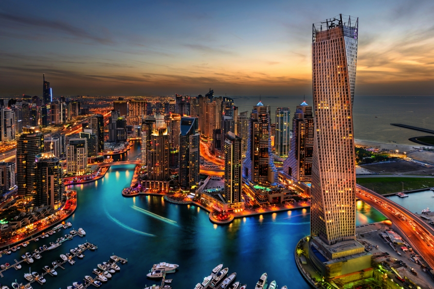 Ausblick auf das spektakuläre Dubai Marina