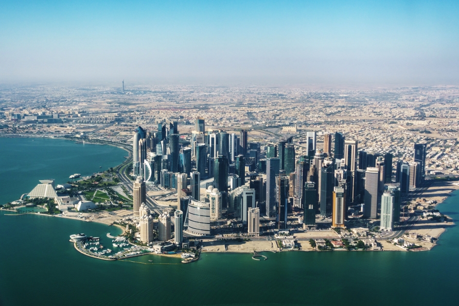Blick über Doha in Katar