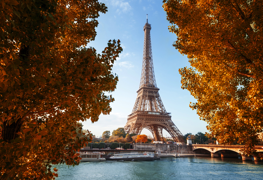Nutzen Sie Ihren Aufenthalt in Le Havre für einen Ausflug in die romantische Hauptstadt Paris.