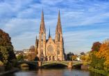 Die Paulskirche im elsässischen Straßburg in Frankreich ist einen Besuch wert.