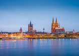 Die Stadt Köln mit dem berühmten Dom ist Ausgangspunkt Ihrer Flusskreuzfahrt.