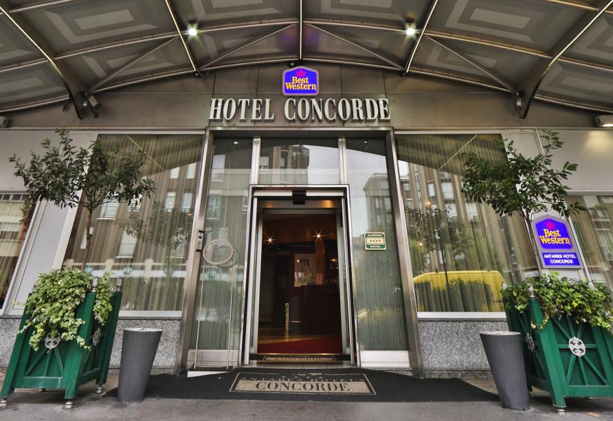 Das Antares Hotel Concorde begrüßt Sie in Mailand.