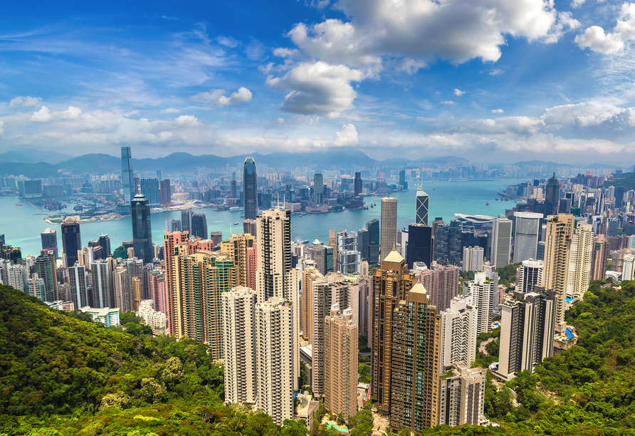 Panoramablick auf Hongkong