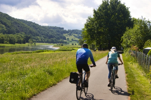 Der Weser Radweg ist eine der beliebtesten Touren in Deutschland.