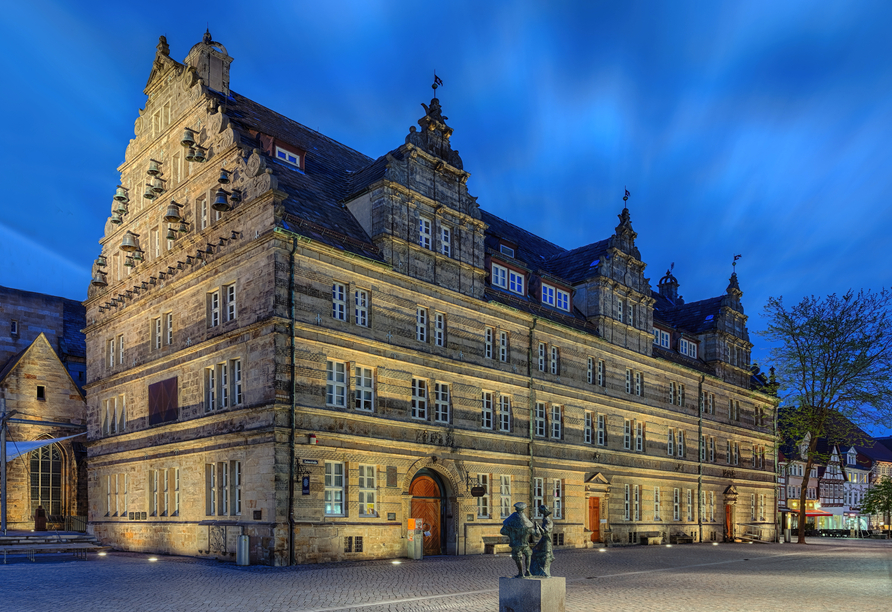 Das Hochzeitshaus von Hameln gehört zu den bedeutendsten Bauten der Stadt.