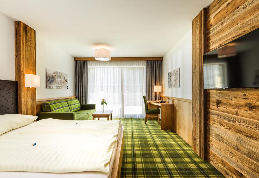 Beispiel eines Doppelzimmers Bergidyll im Hotel Alphof in Alpbach