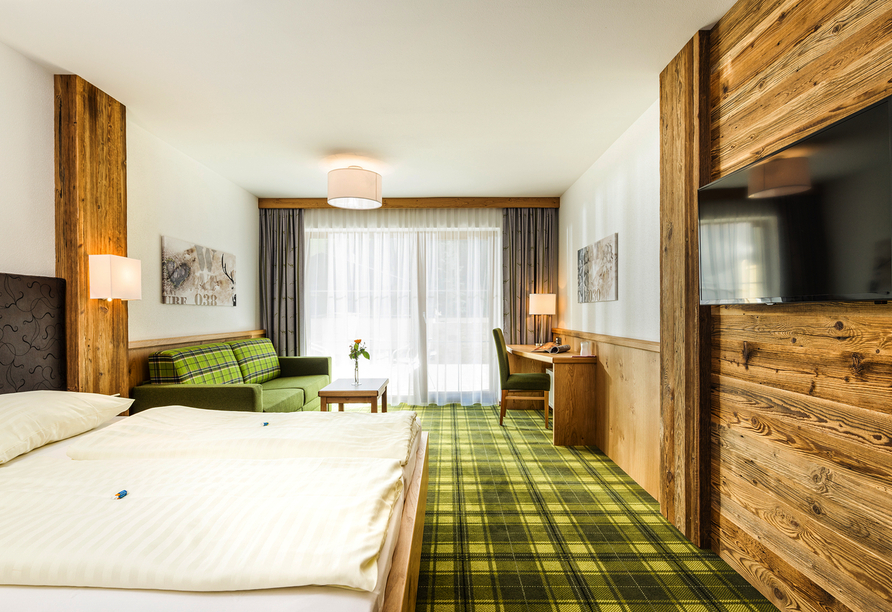Beispiel eines Doppelzimmers Bergidyll im Hotel Alphof in Alpbach
