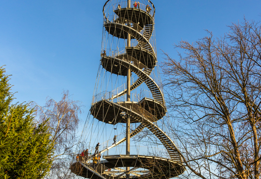 Genießen Sie einen atemberaubenden Blick vom Killesbergturm aus.