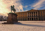 Das Königsschloss von Oslo ist im Winter absolut bezaubernd.