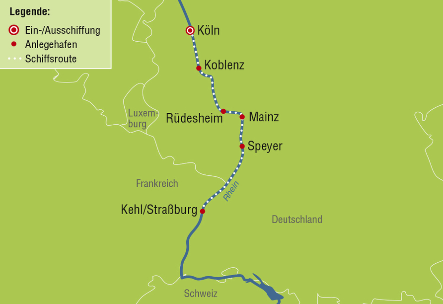 Ihre Reiseroute