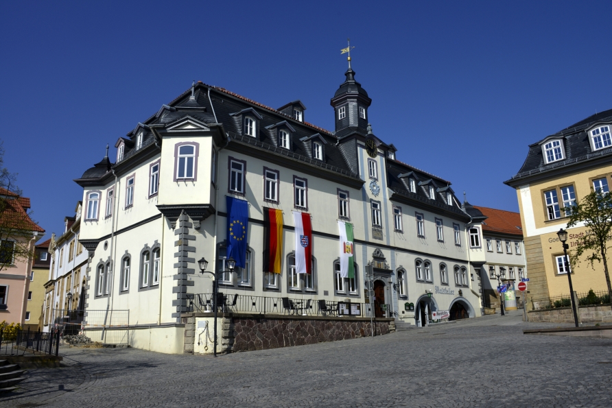 Das Rathaus am Markt in Ilmenau