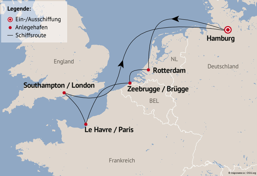 Ihre Reiseroute