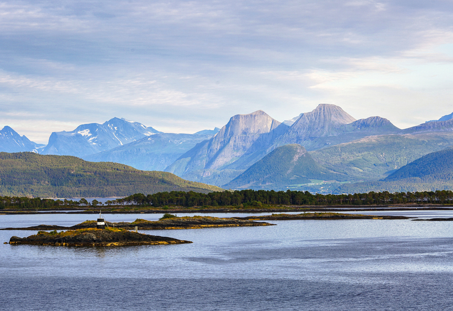 In Molde können Sie eines der schönsten Bergpanoramen Norwegens bewundern.