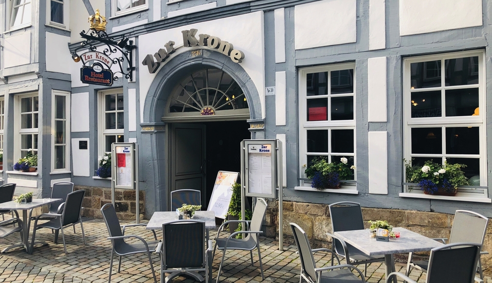 Die Terrasse des Hotels zur Krone