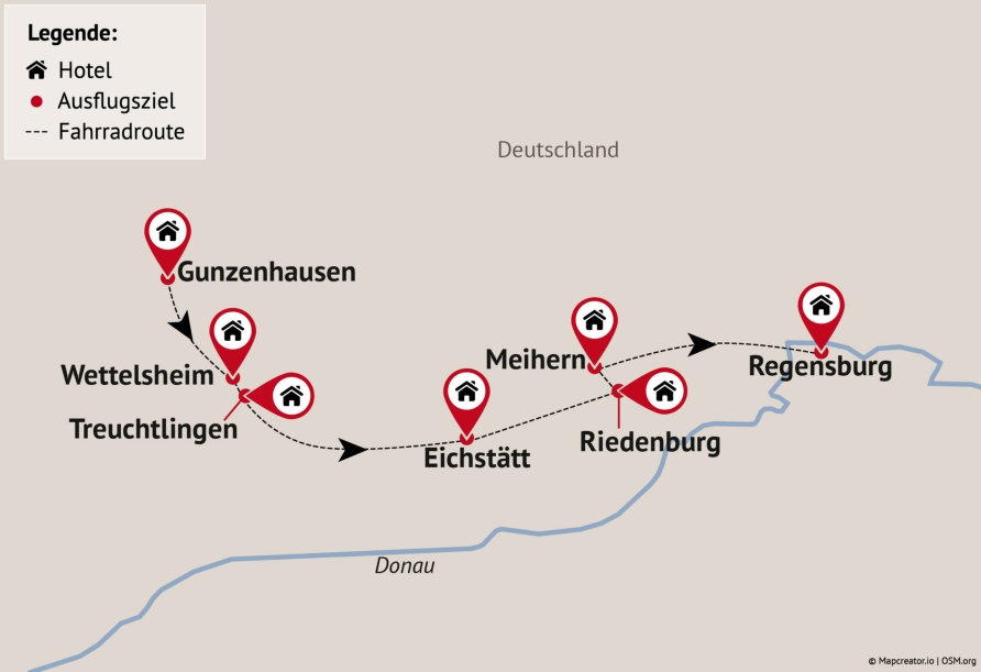 Ihre Reiseroute
