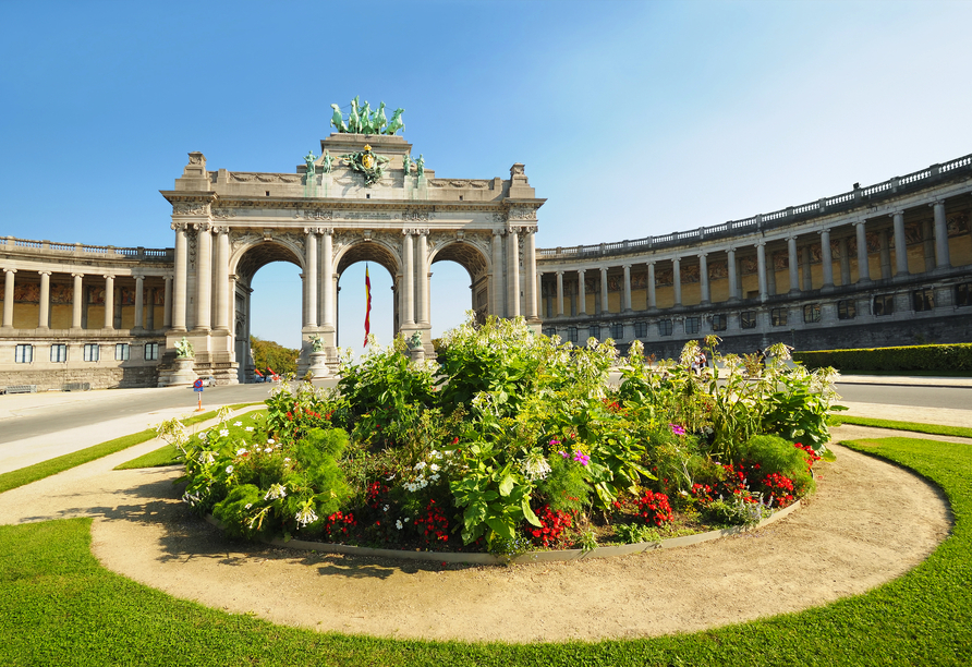 Der Jubelpark mit Triumphbogen in der Brüsseler Innenstadt