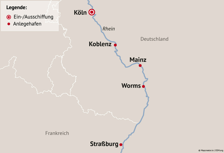 Ihre Reiseroute