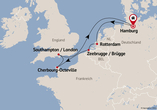 Ihre Reiseroute am 30.11.23, 15.02.24 und 14.03.24