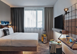 Beispiel eines Doppelzimmers im Hotel Moxy Hamburg City