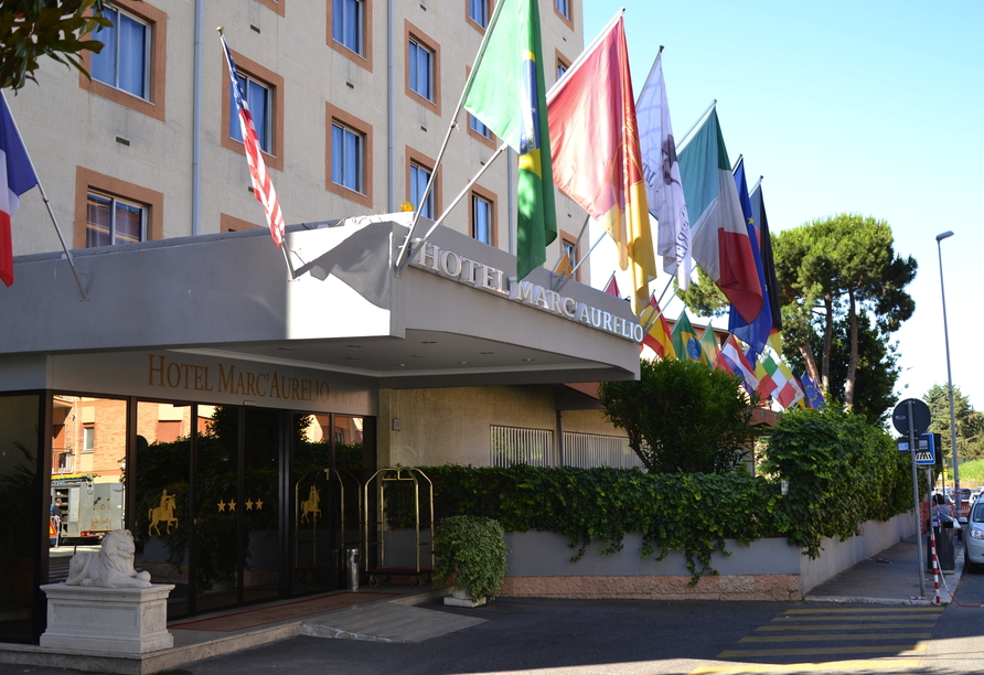 Das Hotel Marc'Aurelio in Rom freut sich auf Ihren Besuch.