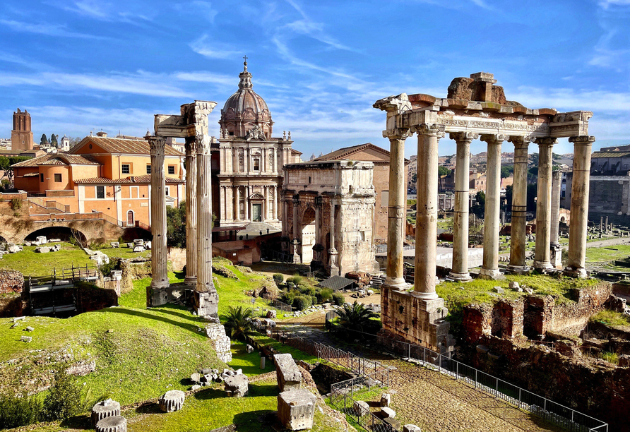 Das Forum Romanum im Herzen der Stadt Rom