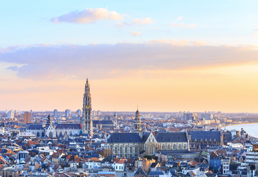 Blick auf das schöne Antwerpen