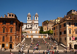 Freier Blick auf die Spanische Treppe in Rom