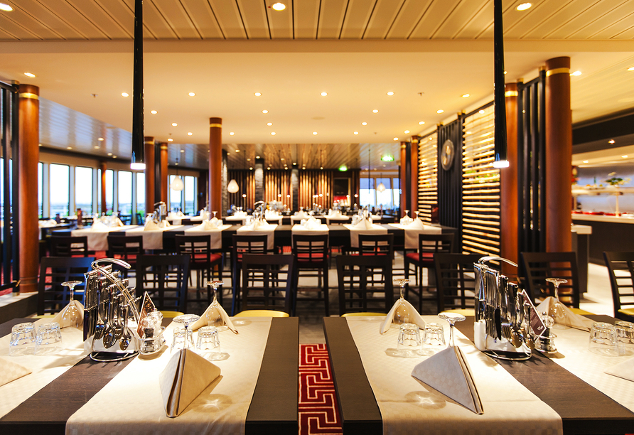 AIDAblu, Stella East Restaurant Zahlreiche Restaurants an Bord laden Sie ein zu einer kulinarischen Reise.