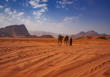 Ein weiteres Highlight: die Übernachtung im Wüstencamp Wadi Rum