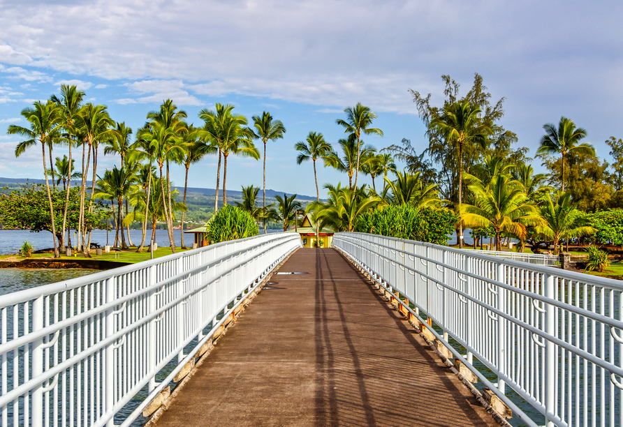 Die kleine Insel Coconut Island in Hilo dient Einheimischen und Besuchern als Rückzugsort und Oase der Ruhe.