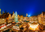 Schlendern Sie über den Weihnachtsmarkt in Frankfurt am Main.