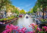 Freuen Sie sich auf einen Besuch der niederländischen Hauptstadt Amsterdam.