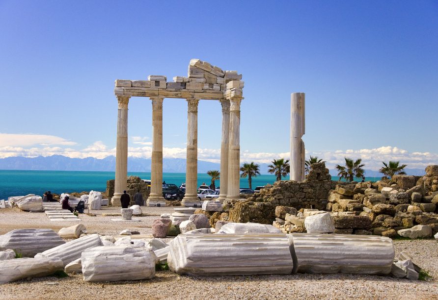 Der Apollon-Tempel ist zu Recht das beliebteste Fotomotiv in Side.