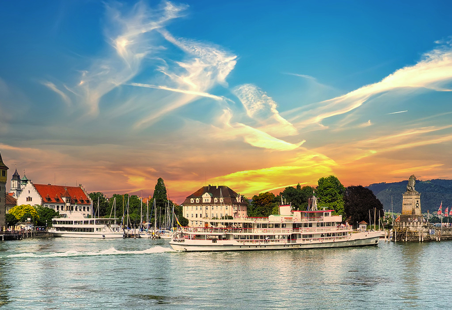 Eine Schifffahrt auf dem malerischen Bodensee ist in Ihrem Reisepreis inkludiert (abhängig vom Reisezeitraum).
