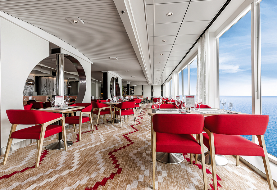 Das Restaurant GOSCH Sylt an Bord der Mein Schiff 5