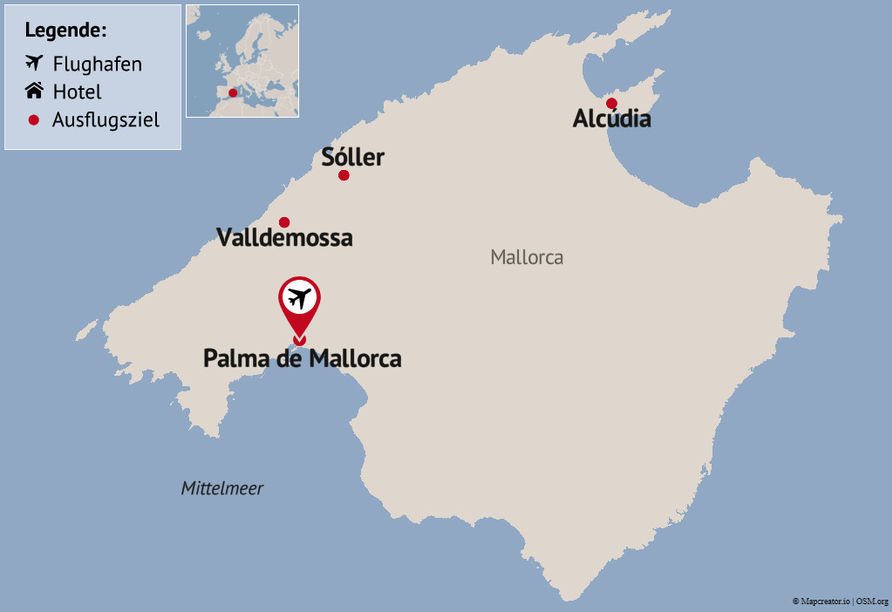 Reisezielkarte