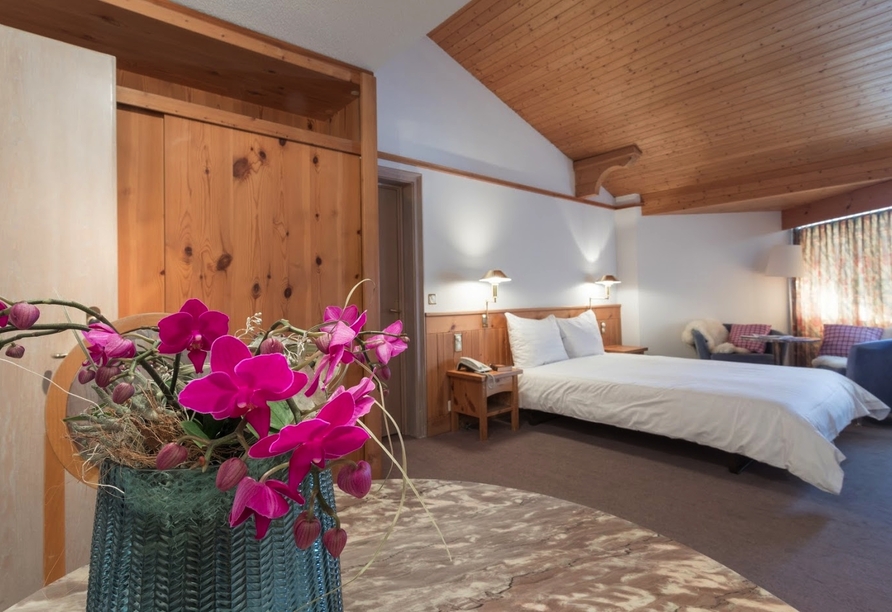 Beispiel eines Doppelzimmers im T3 Alpenhotel Flims