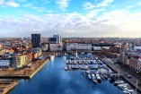 Der Blick auf Antwerpen in Belgien